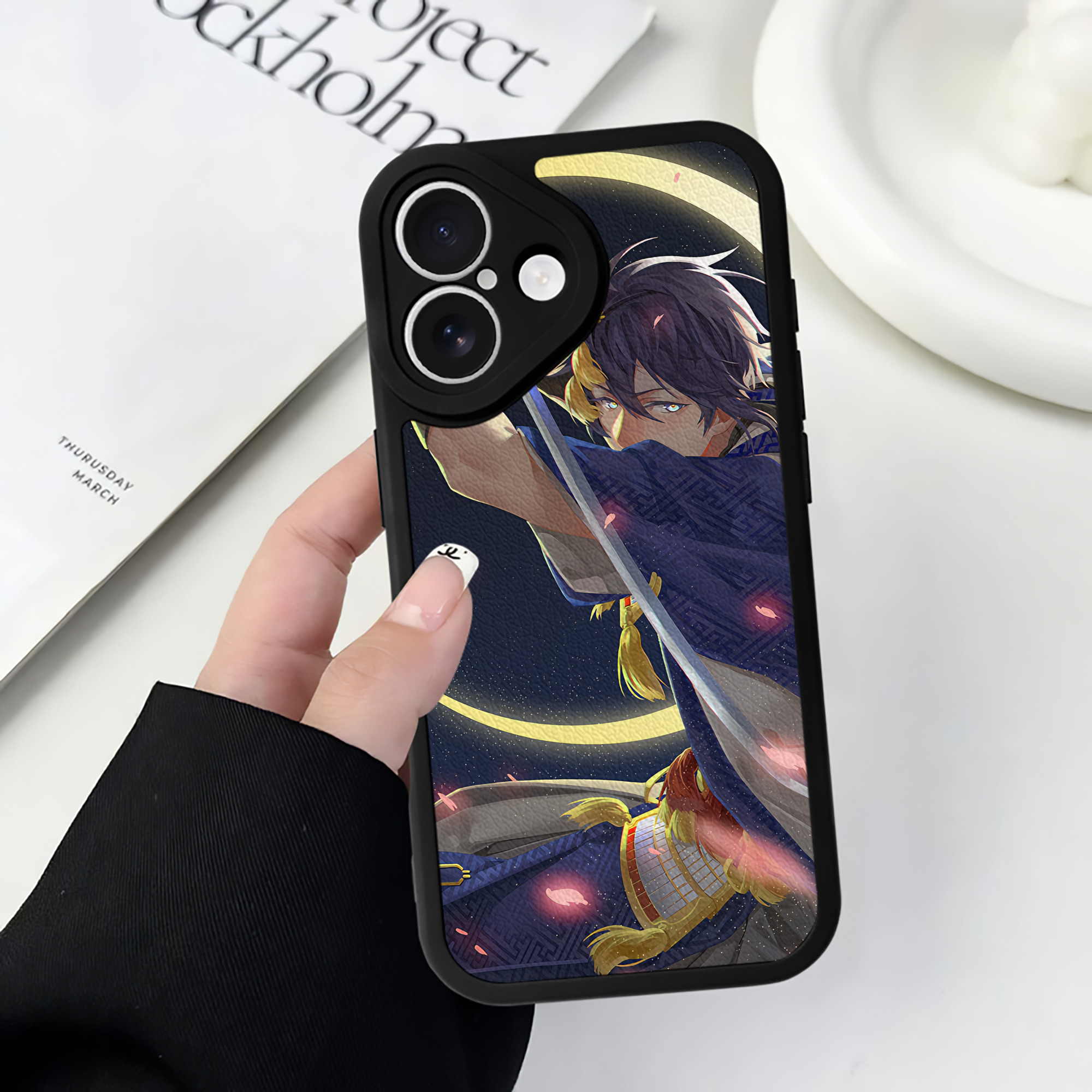 （画像用） 刀剣乱舞 Touken Ranbu 【iPhone 16シリーズ対応】シリコンスマホケース（レザー調） 材質：シリコン